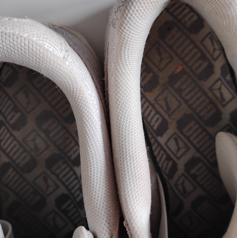 Puma Basket Satin Bow White Sparkle Classic Low Profile Retro Vibe Size 7.5 - Picture 7 of 12